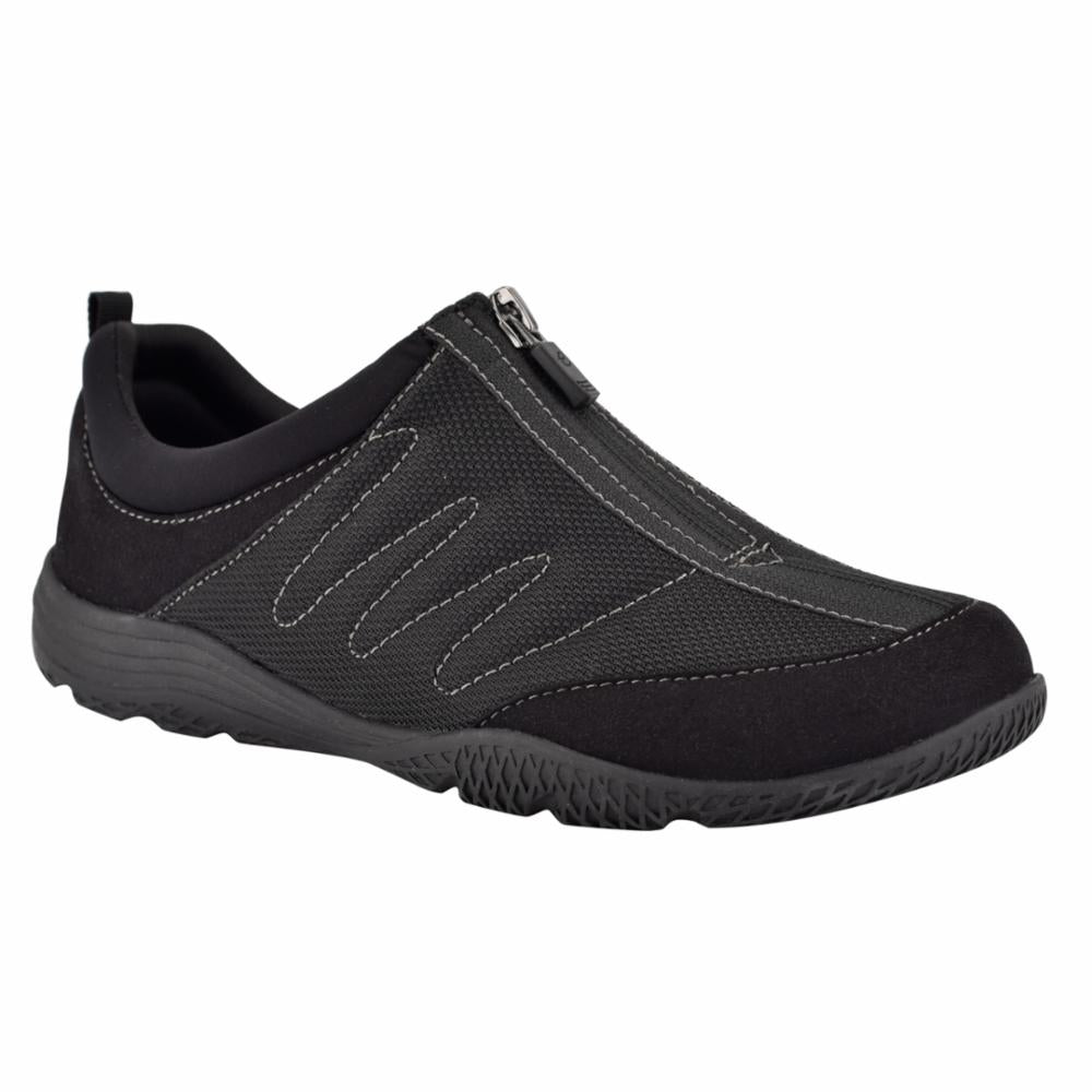 Easy Spirit Women's Bestrong2 Black Walking Shoes - Comfortable Slip-On Sneakers for Women | Perfect for Walking, Travel & Everyday Wear