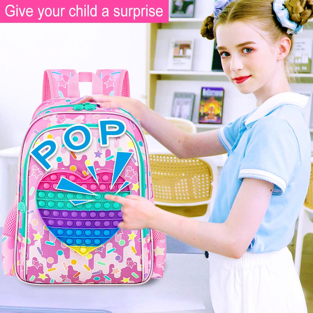 WZLVO Unicorn Mermaid Backpack for Girls - Cute Kids School Bookbag with Lunch Box for Preschool, Kindergarten & Elementary Students | Perfect for School, Travel & Daily Use