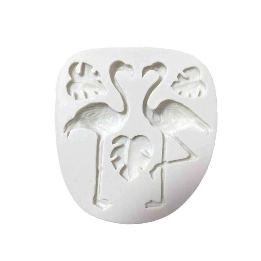 DOITOOL Silicone Flamingo Fondant Molds Set - Tropical Cake Decorating Tools for Chocolate, Candy Making - Perfect for Hawaiian Summer Parties, Beach Themed Desserts & DIY Baking Decorations