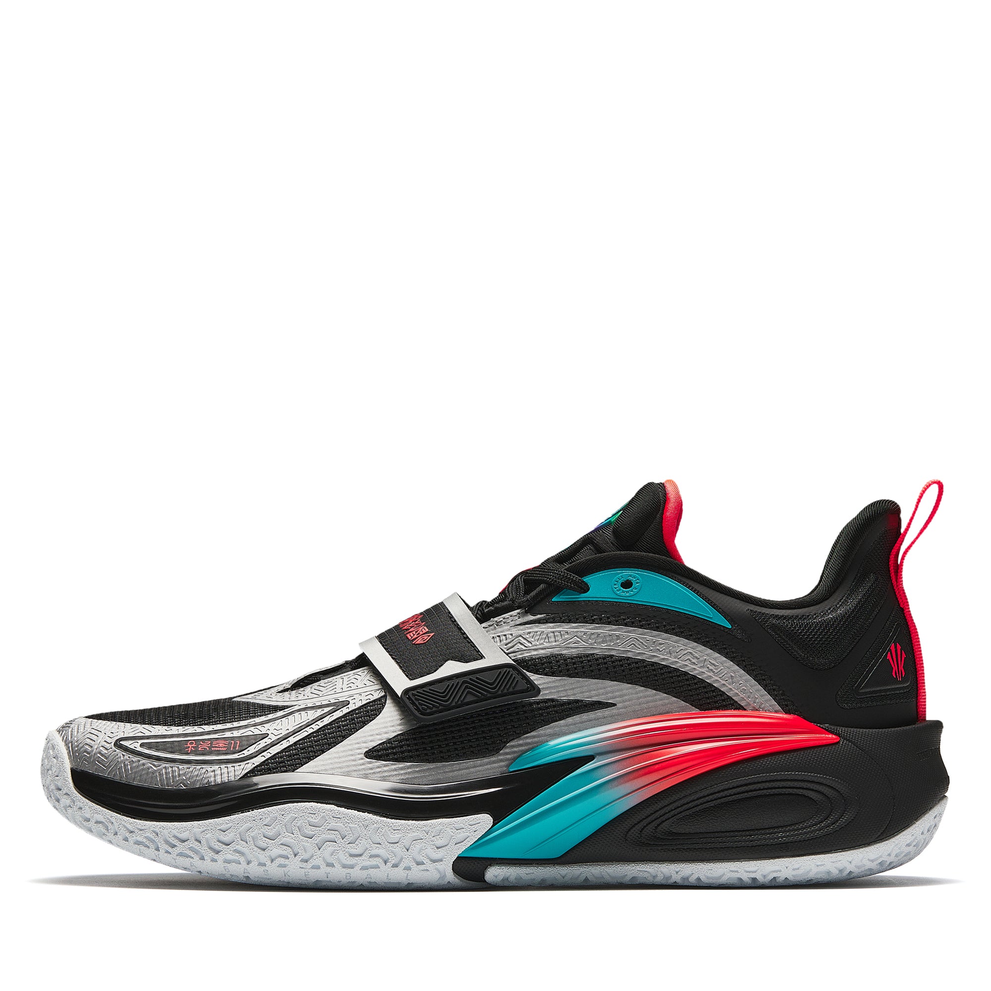 Anta Kai 1 'Kai Kaleidoscope' Basketball Shoes for Kids - Black/Silver Colorway - Perfect for School Sports & Outdoor Play