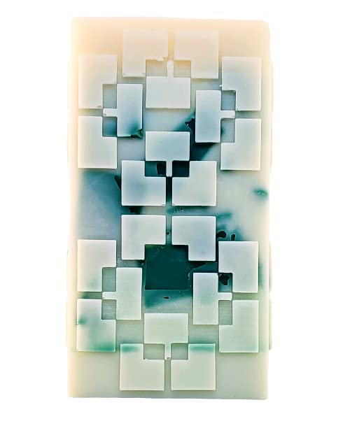 Tender Greens Chunk Pillar Scented Candle - Natural Soy Wax Aromatherapy Candle for Home, Relaxation & Meditation - Perfect for Living Room, Bedroom & Spa