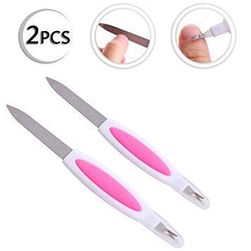 HimPrincy Professional Nail File & Trimmer Set - 2 Pack for Manicure, Pedicure & Nail Care at Home or Salon | Stainless Steel Nail Clippers & Emery Boards for Smooth Filing