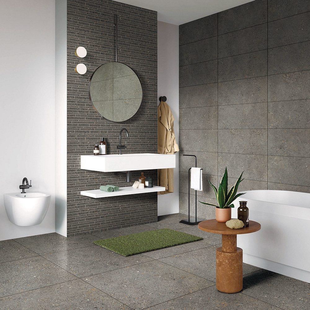 Premium Atlanta Dark Grey 600x600 Matt Porcelain Tile - Durable Flooring for Living Rooms, Kitchens & Commercial Spaces