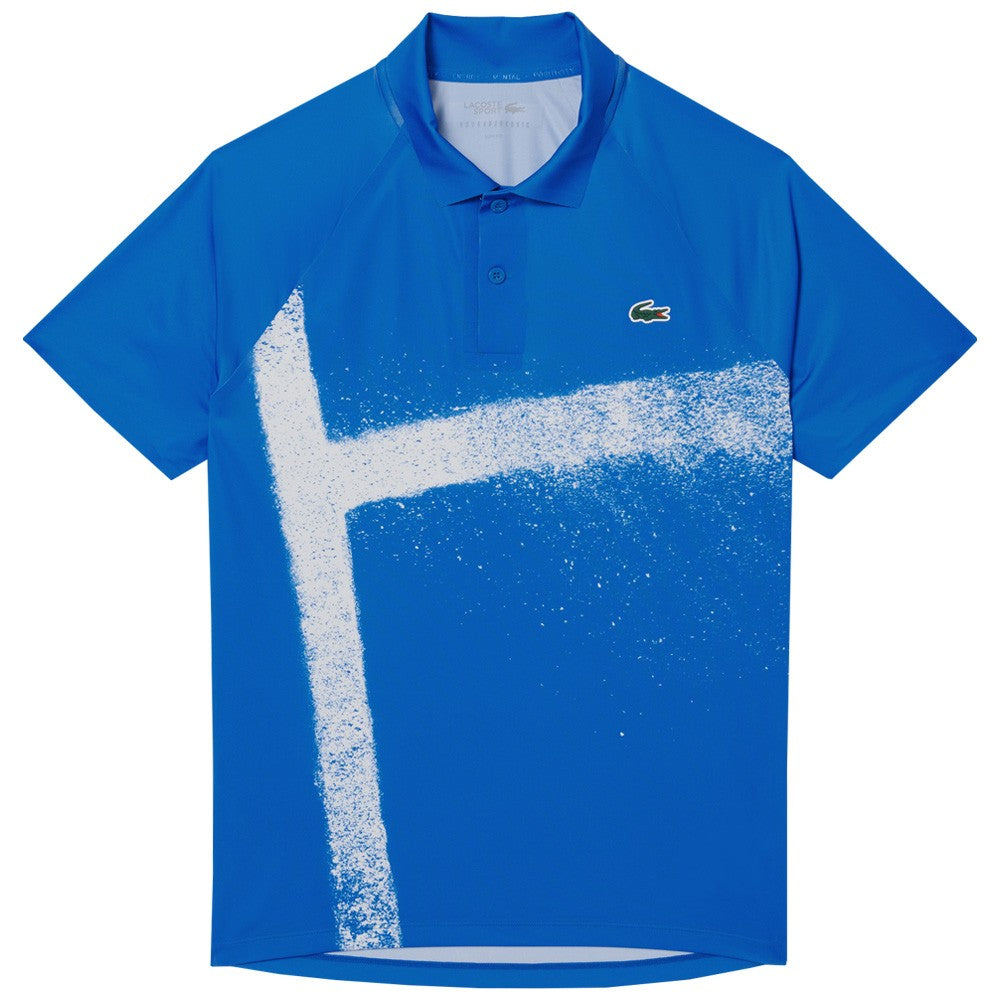 Lacoste Men's Novak Djokovic Tennis X Polo Shirt - Classic Blue Cotton Performance Polo for Casual & Sport Wear - Perfect for Tennis, Golf & Everyday Outfits