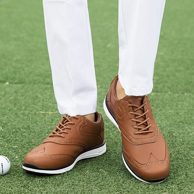 TauLene Men's Spikeless Waterproof Golf Shoes - Lightweight Professional Walking Footwear for Outdoor Golfing | Perfect for Casual Play, Practice & Comfortable All-Day Wear