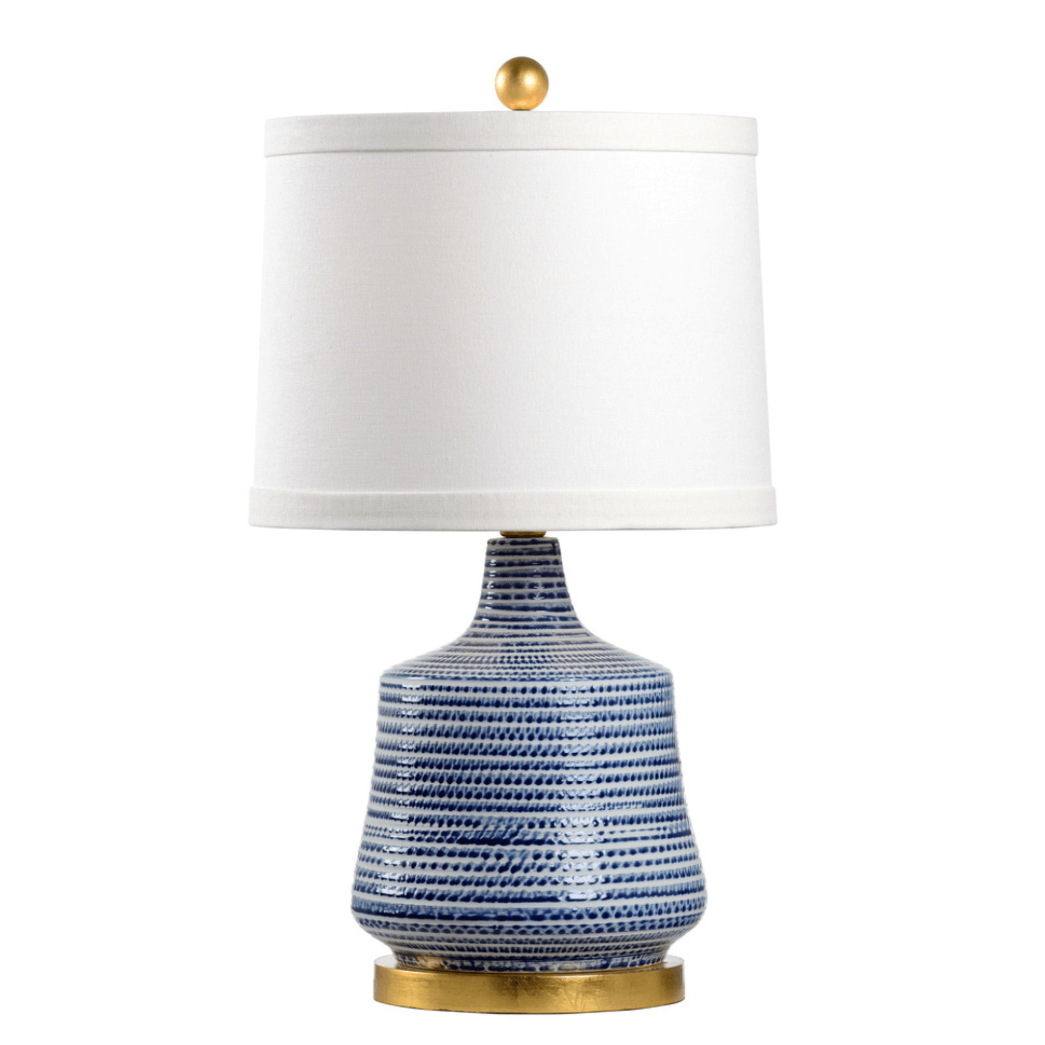 Blue and White Glazed Ceramic Beehive Lamp - Vintage Farmhouse Decor for Bedroom, Living Room & Office - Perfect Boho Home Lighting Accent