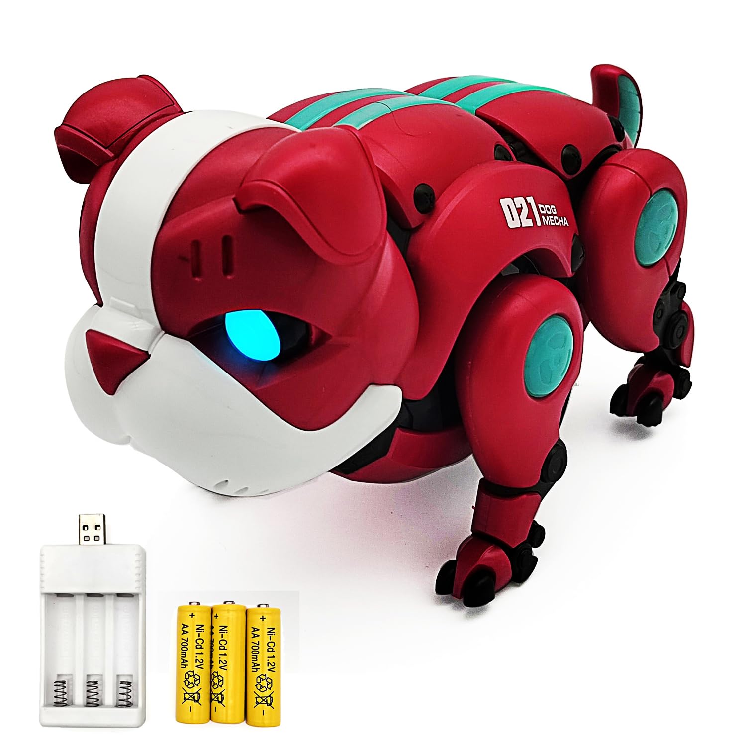 Tipmant Electric Puppy Toy - Interactive Walking Robot Dog with Music & LED Lights, Battery & Charger Included - Perfect Birthday Gift for Boys, Girls & Toddlers | Fun Playtime Companion & STEM Learning Toy