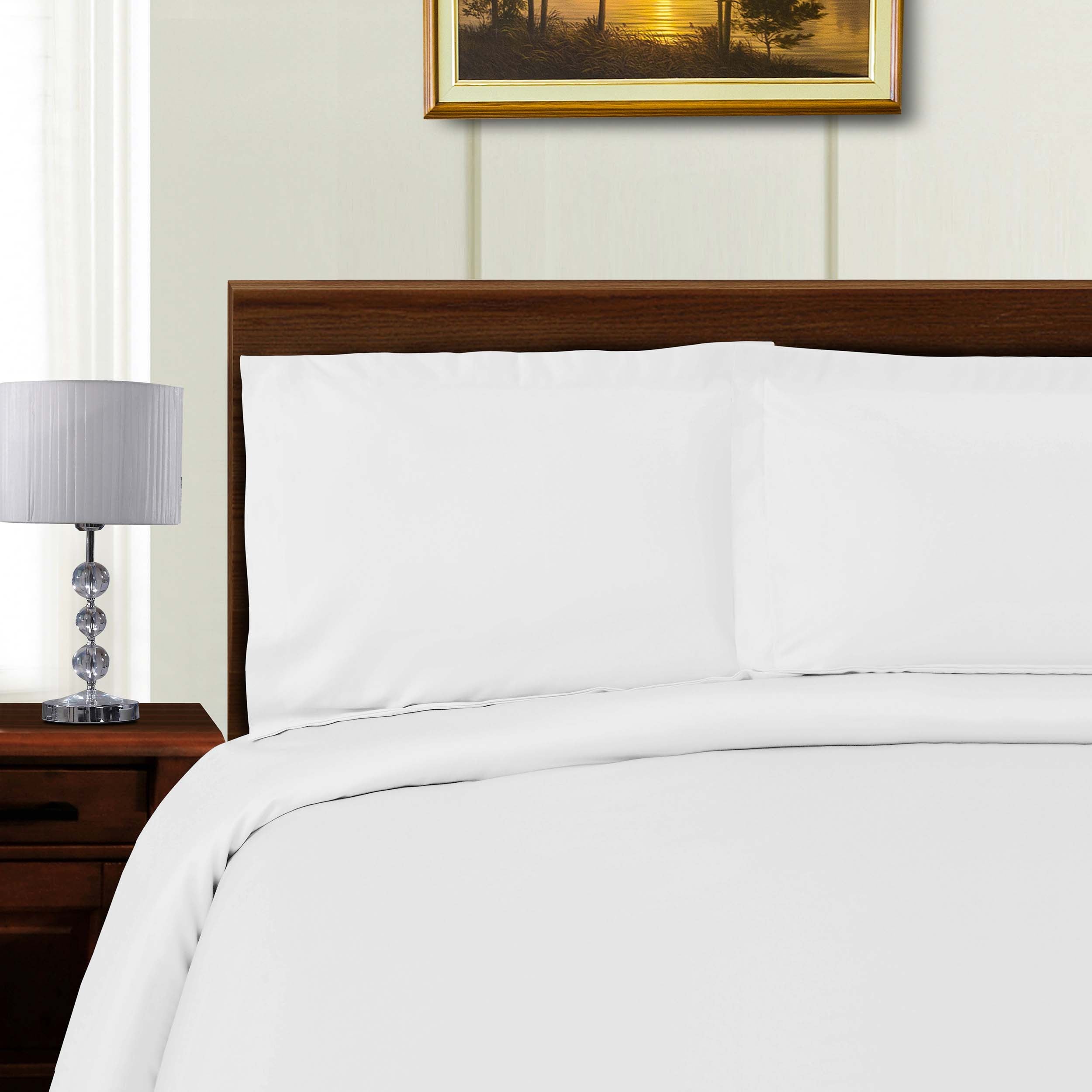 1000 Thread Count Wrinkle Resistant Solid Duvet Cover Set - Luxury Soft Bedding for Hotels & Master Bedrooms