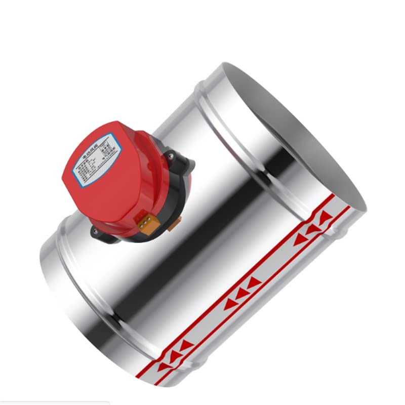 80-125mm Stainless Steel Motorized Air Damper Valve for HVAC Systems - 220V/AC24V Electric Air Duct Damper for Ventilation Pipes | Perfect for Home, Office & Industrial Airflow Control