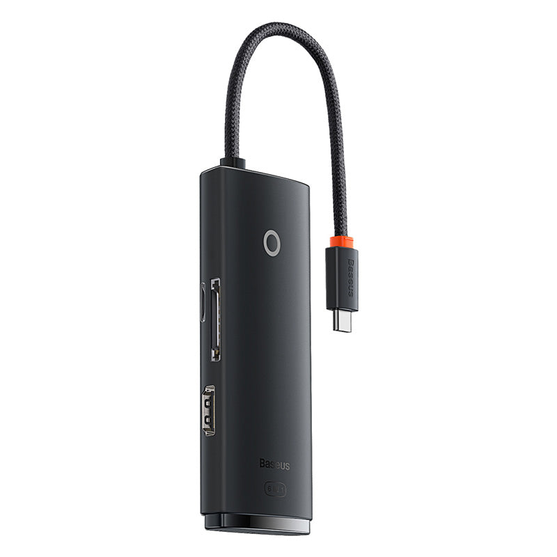 6-in-1 USB C Hub Adapter with HDMI 4K, 2x USB 3.0 Ports, USB-C PD Charging & SD/TF Card Reader - Baseus Lite Series - Perfect for MacBook, iPad Pro, Chromebook & More