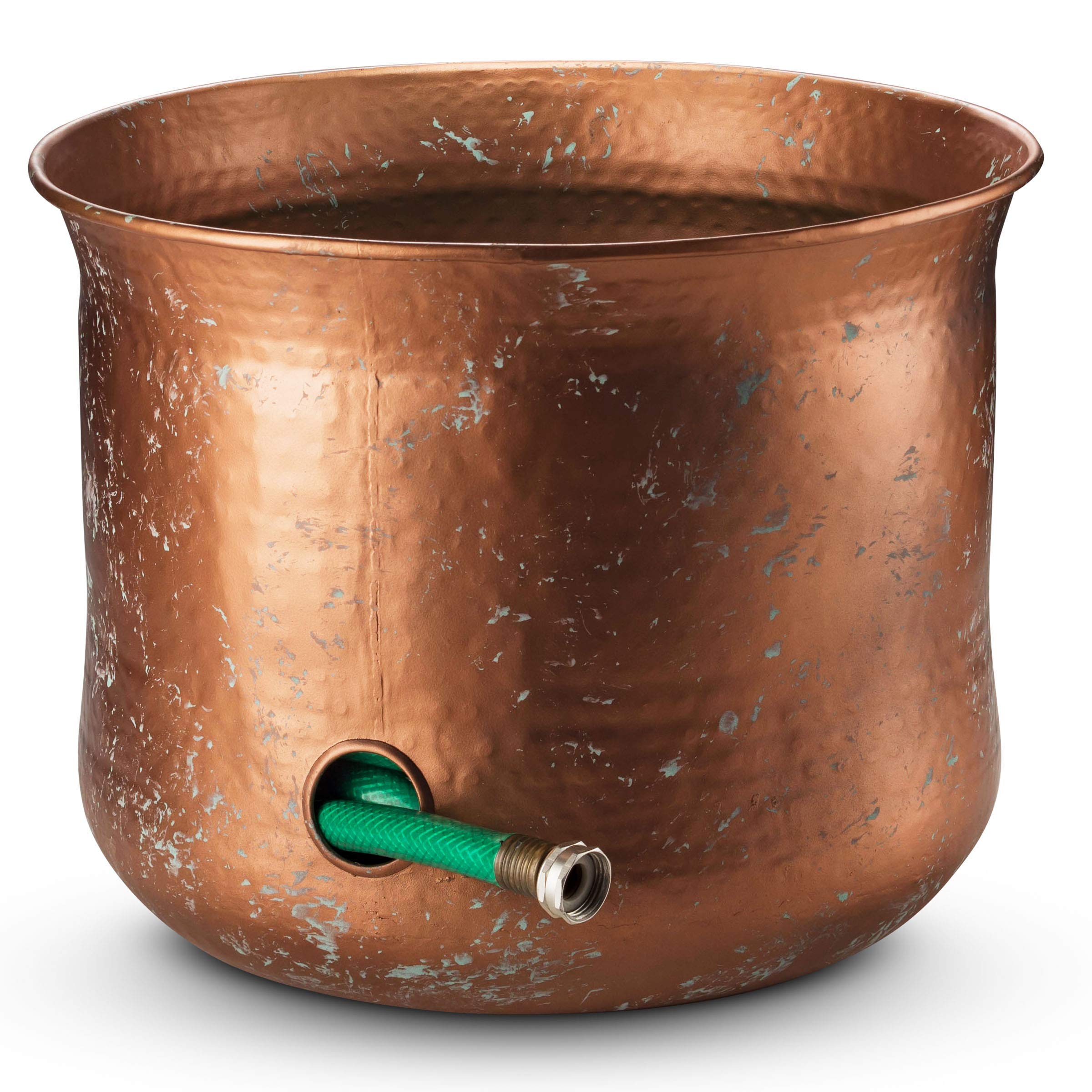 Expandable Garden Hose Pot Holder - Water Hose Storage Container for Indoor & Outdoor Use | Durable Hose Hider Organizer (No Lid) | Perfect for Patio, Yard, and Garage Organization