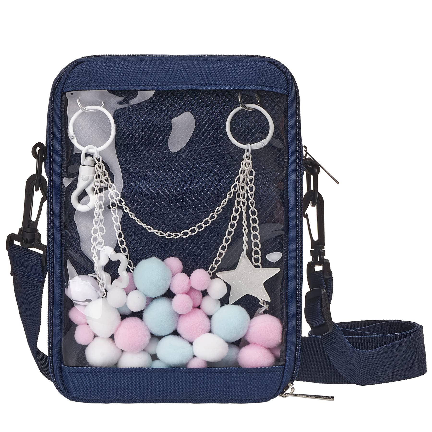 DIY Ita Bag - Clear Crossbody Shoulder Messenger Purse for Anime Fans - Perfect for Conventions, Cosplay, and Daily Use