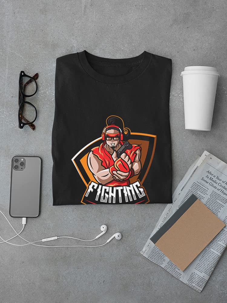 Fighter E-Sport Gamer Icon T-Shirt for Men - Comfortable Cotton Gaming Tee for Casual Wear & Esports Tournaments
