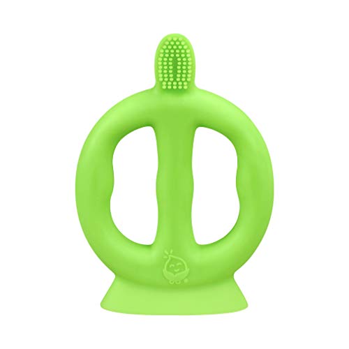Green Sprouts Silicone Learning Toothbrush for Toddlers - BPA Free Baby Training Toothbrush | 100% Food-Grade LFGB Certified | Safe for Sterilizers & Dishwashers | Perfect for First Brushing Skills & Oral Hygiene Development | Ideal for Home, Travel & Daycare Use