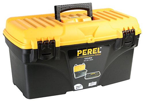 OM21 Heavy Duty 21-Inch Steel Toolbox with Lockable Lid - Perfect for Mechanics, DIY Enthusiasts & Home Garage Organization