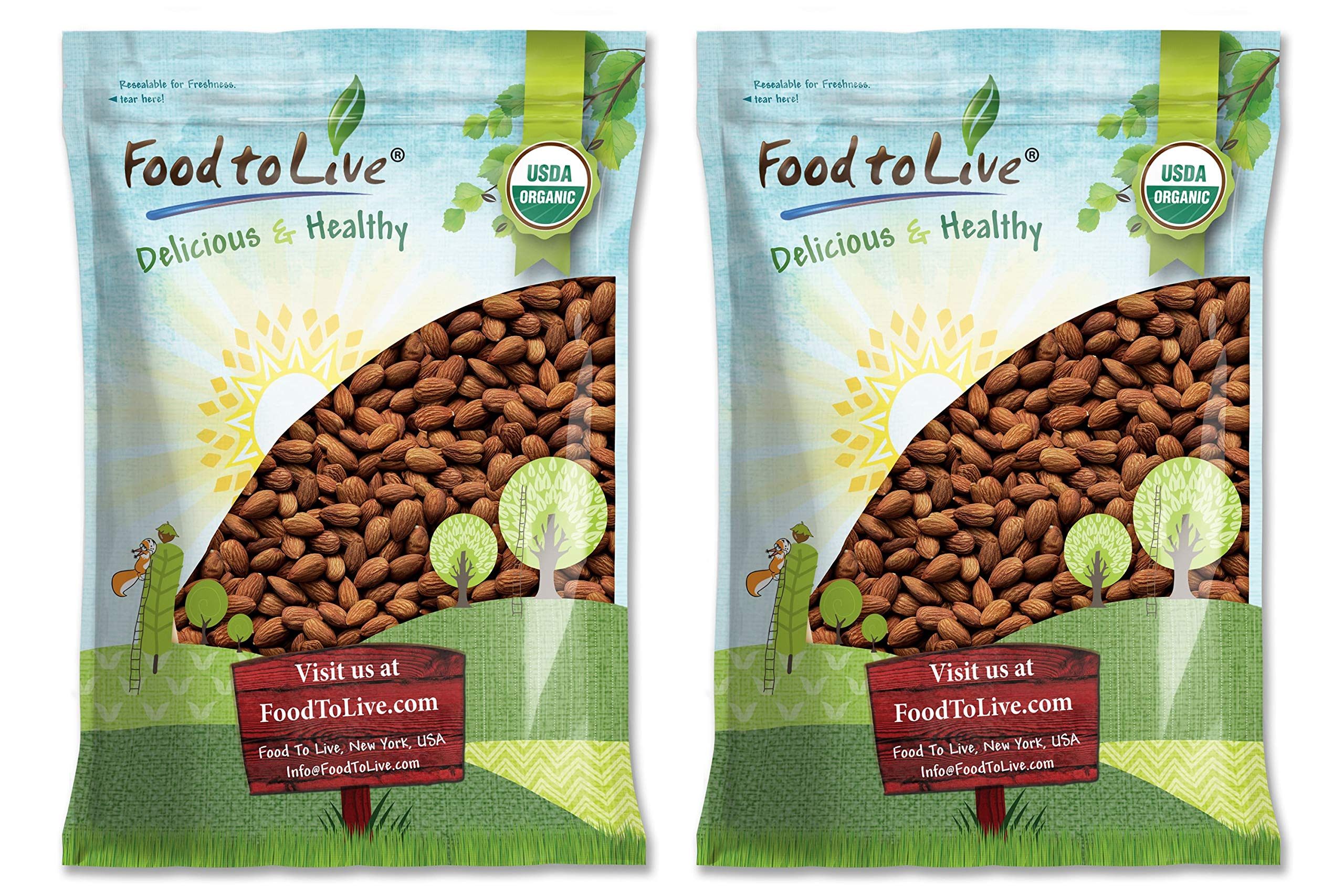 Organic Dry Roasted Almonds, 16 lbs - Non-GMO, Unsalted, Vegan, Keto, Paleo, Kosher | High Protein, Fiber, Vitamin E, Magnesium | Bulk Almonds for Snacking, Baking & Healthy Recipes