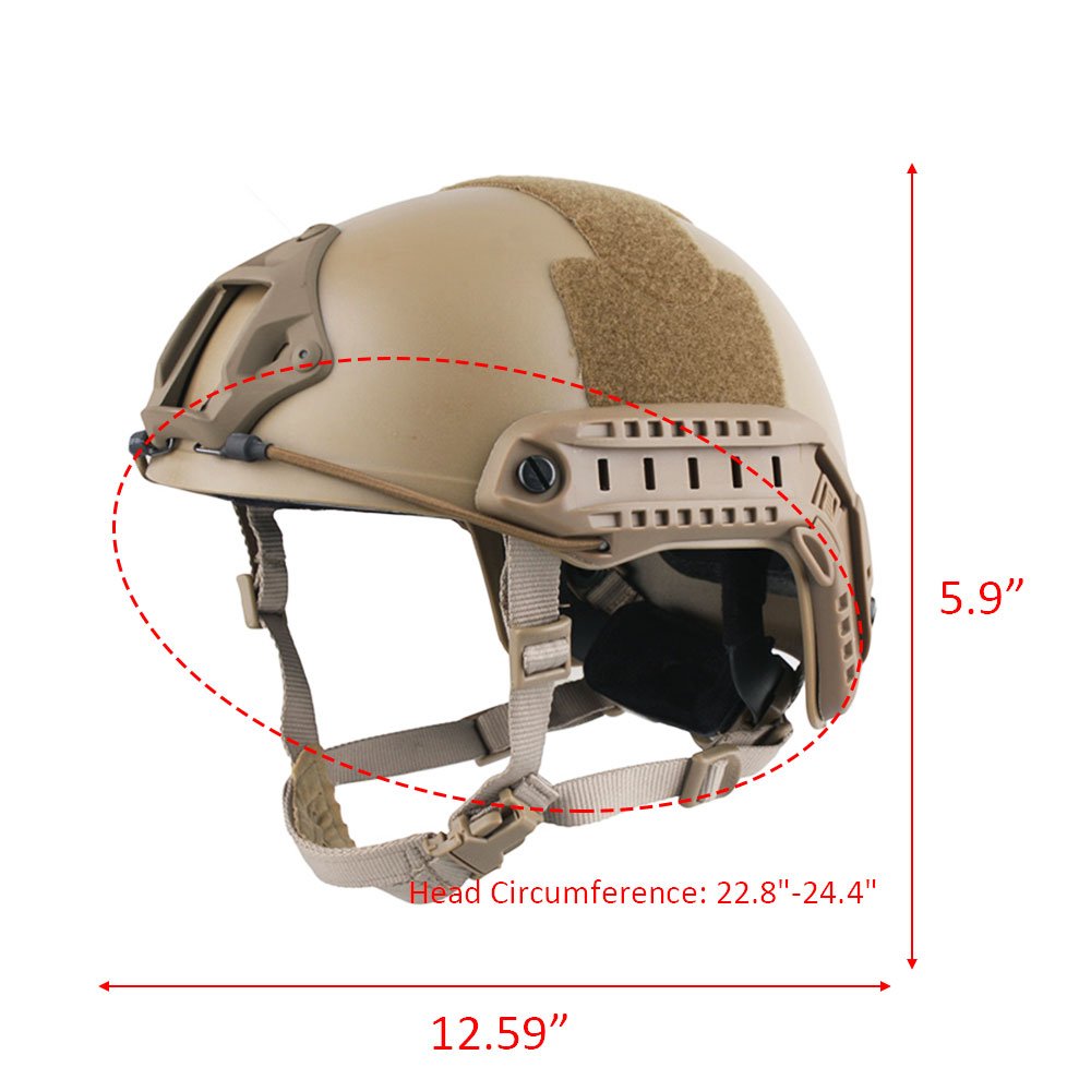 EMERSONGEAR Tactical Adjustable Fast Helmet MH Style - Lightweight Military Helmet for Airsoft, Paintball, Outdoor Sports & Survival Training | Perfect for Tactical Games, Hunting & Adventure Activities