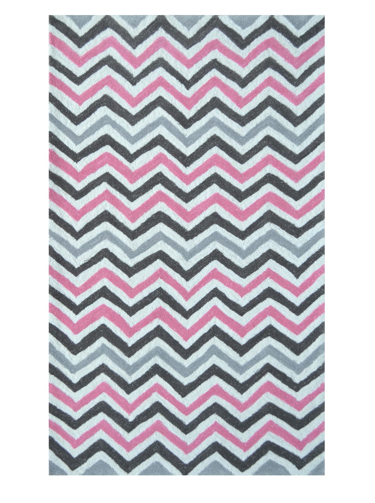 Handmade Pink Chevy Multicolor Area Rugs - Soft Bohemian Style for Living Room, Bedroom & Nursery Decor | The Rug Market