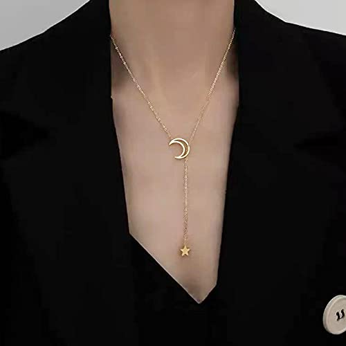Crescent Moon and Star Pendant Necklace for Women & Teen Girls - Elegant Silver Jewelry Gift for Birthday, Anniversary & Valentine's Day | Perfect for Everyday Wear, Date Night & Special Occasions