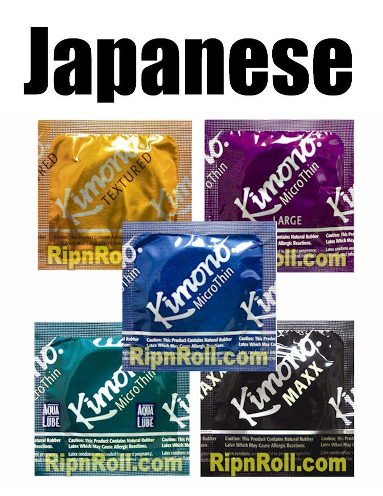 Premium Kimono Condoms Variety Pack - Ultra Thin, Sensitive & Lubricated for Enhanced Pleasure - Perfect for Couples & Safe Intimacy