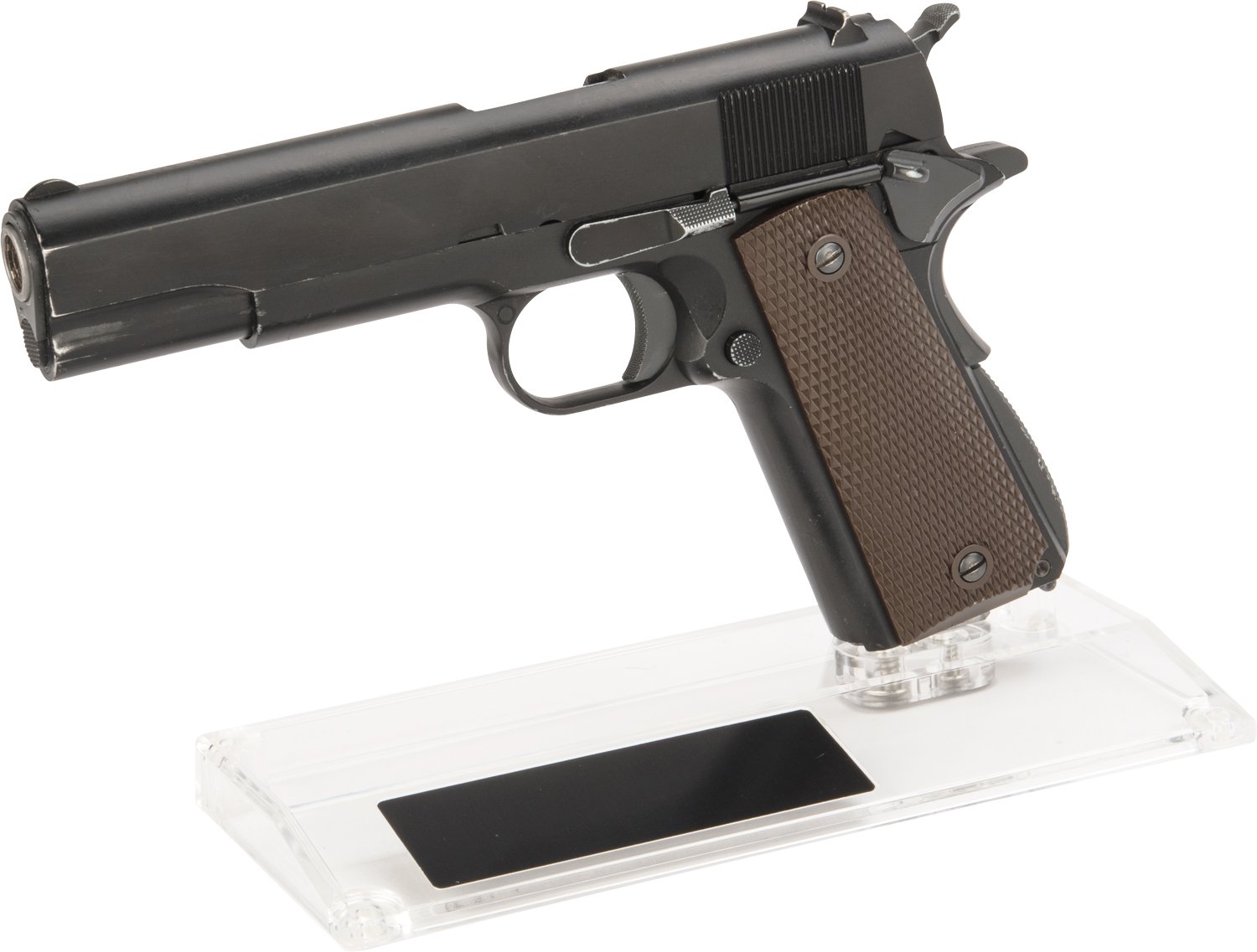 Angel Custom Clear Universal Single Stack Acrylic Airsoft Pistol Display Stand - Premium Gun Holder for Evike Airsoft Pistols | Perfect for Showcase, Collections & Airsoft Events