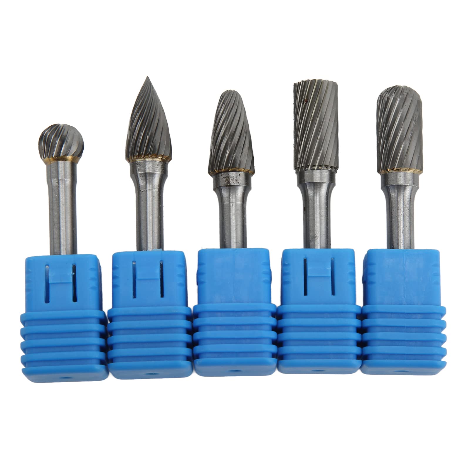 5Pcs Tungsten Carbide Rotary Burr Set - High Strength Long-Lasting Die Grinder Bits for Metal Polishing, Grinding, Engraving, Drilling & Welding - Perfect for DIY Projects, Automotive Repair & Metalworking