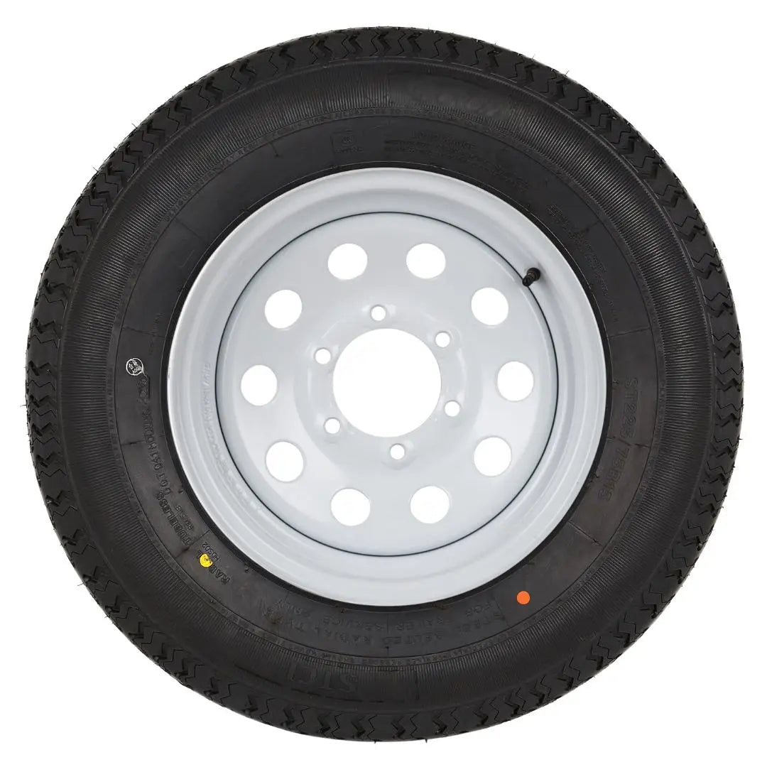 ST225/75R15 Radial Trailer Tire with Rim - 10 Ply Load Range E (1 Pack) - Heavy Duty for Boat Trailers, Utility Trailers & Campers