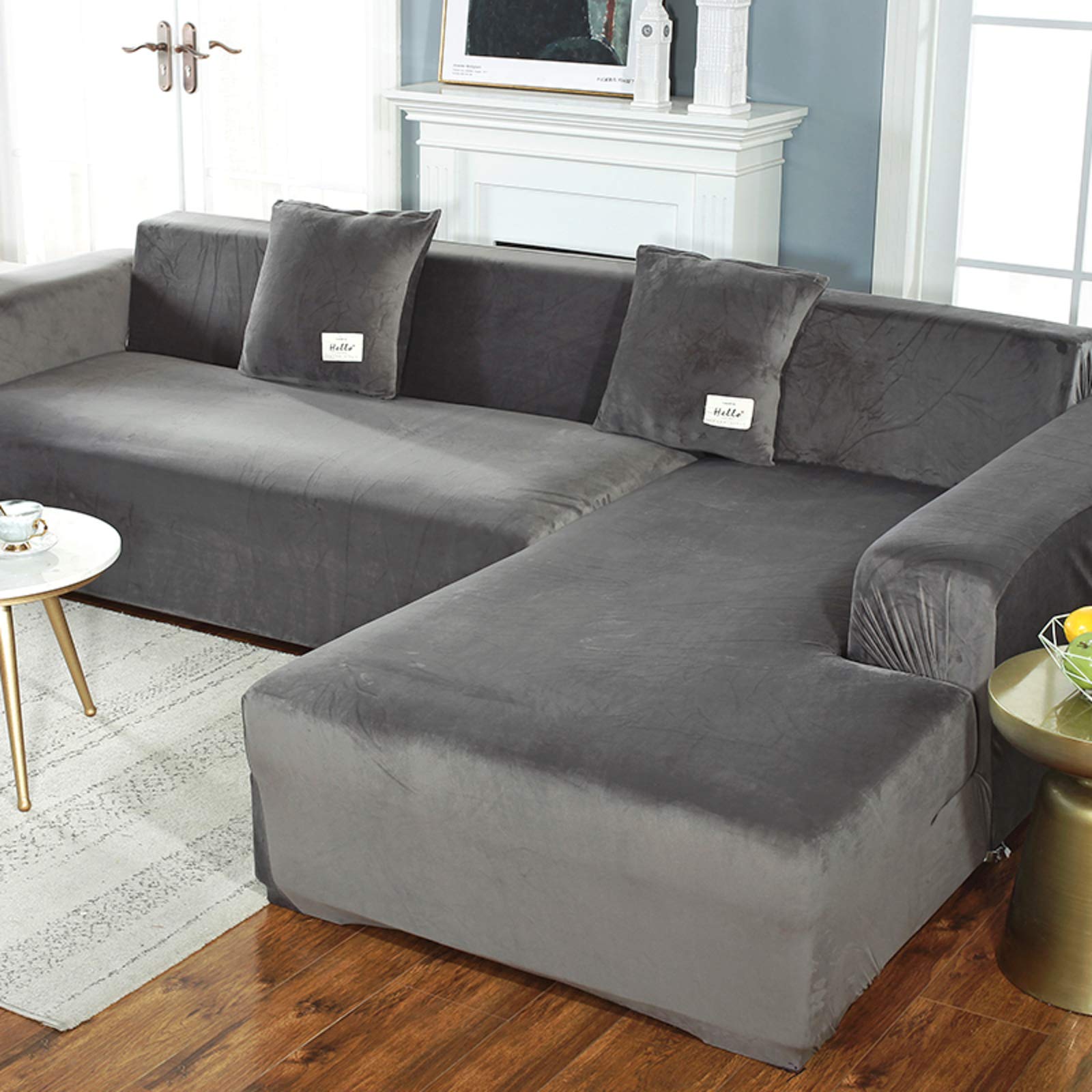 Waterproof Elastic Sofa Slipcover - Anti-Slip Stretch Couch Cover for Sectional & 2-Seater Loveseat (Includes Multiple Slipcovers) | Perfect for Living Room, Family Room & Pet-Friendly Homes