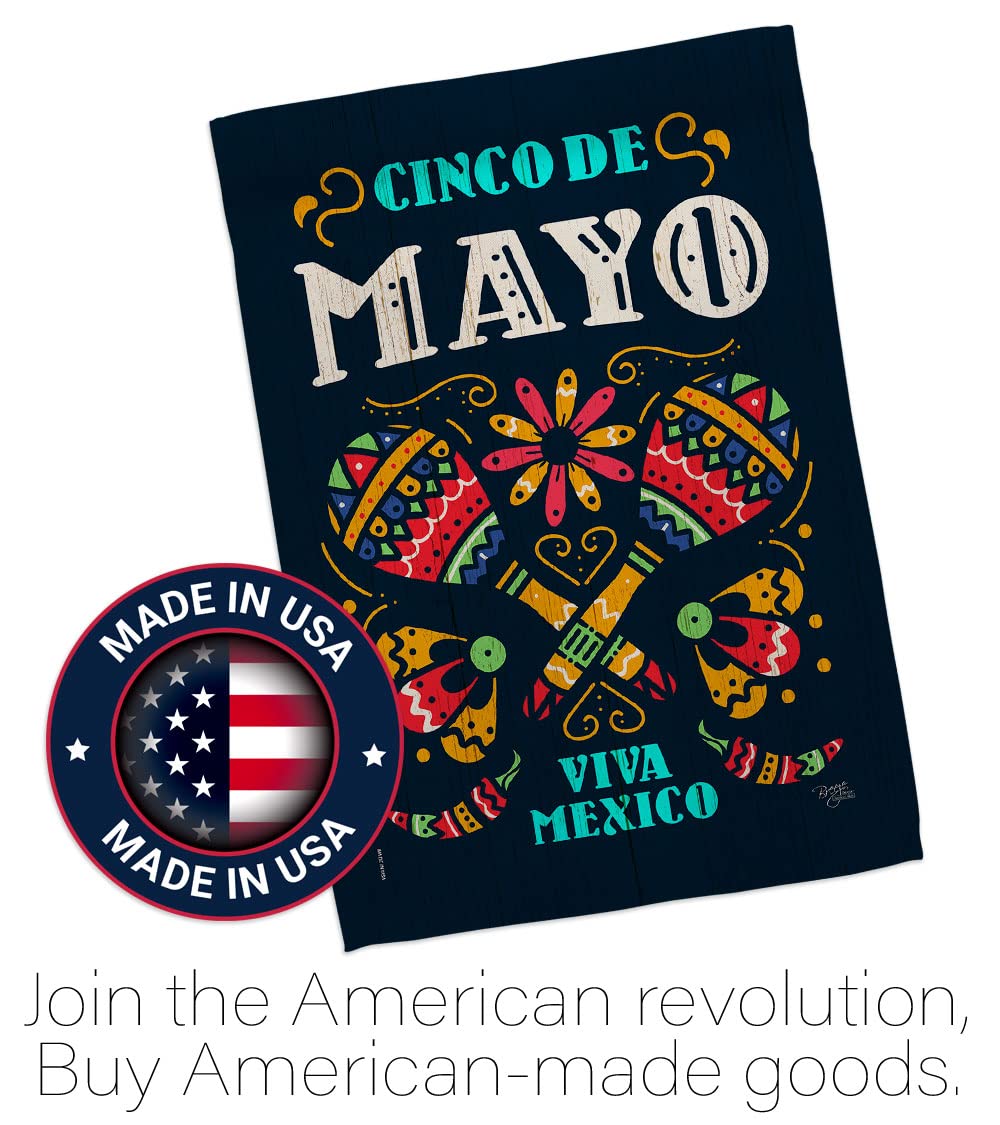 Viva Mexico Garden Flag Set - Cinco de Mayo Party Decor for Outdoor & Yard