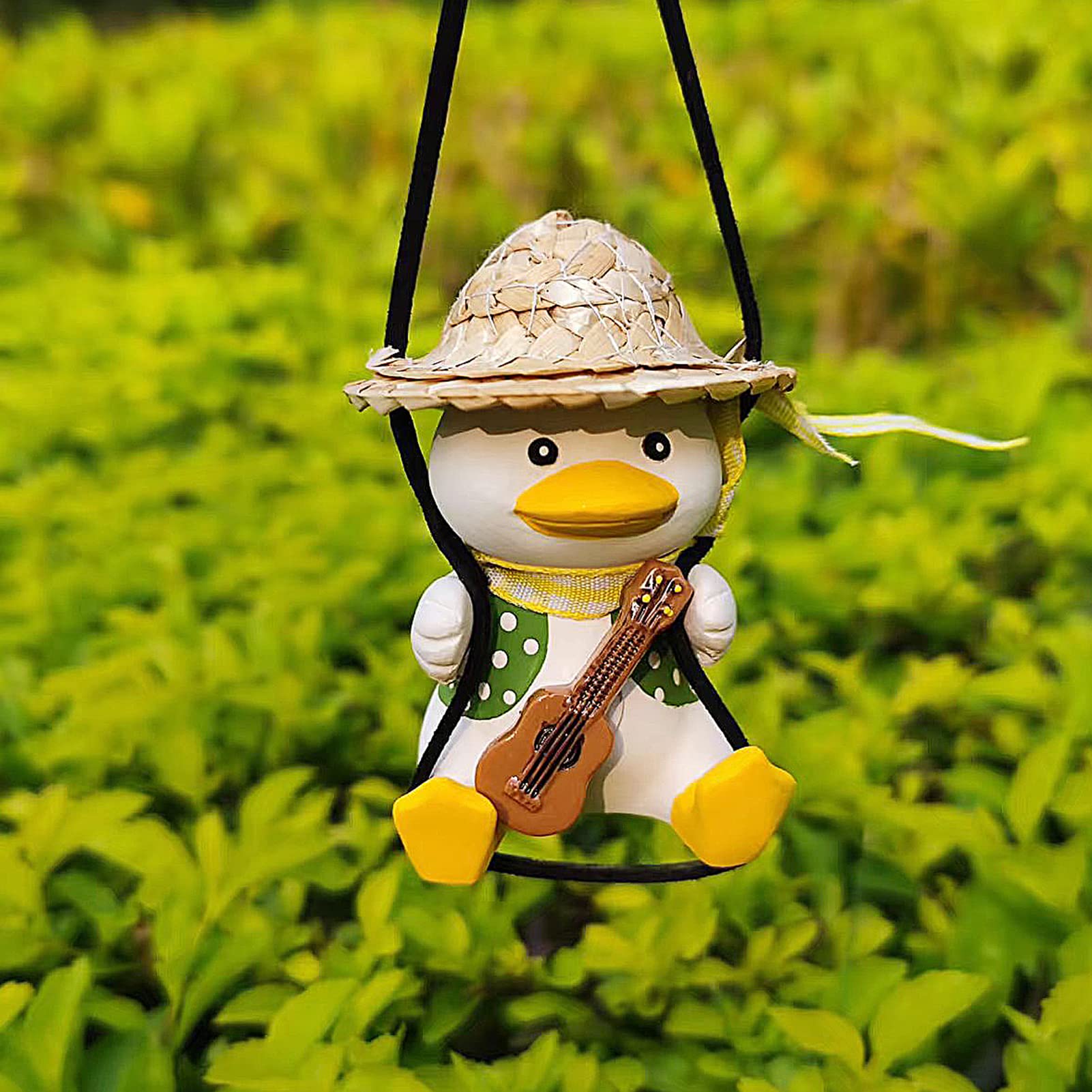 Swinging Duck Car Hanging Ornament - Cute Duck Car Mirror Decor Accessories for Dashboard - Fun Car Interior Decoration for Gifts & Road Trips