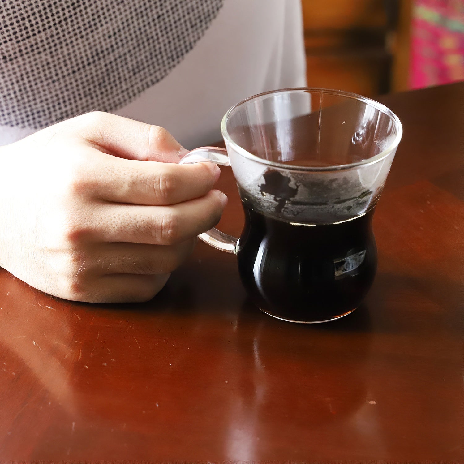Hario Heat Resistant Glass Coffee Mug 300ml - Durable Borosilicate Glass for Hot & Cold Drinks - Perfect for Home, Office, and Camping Use
