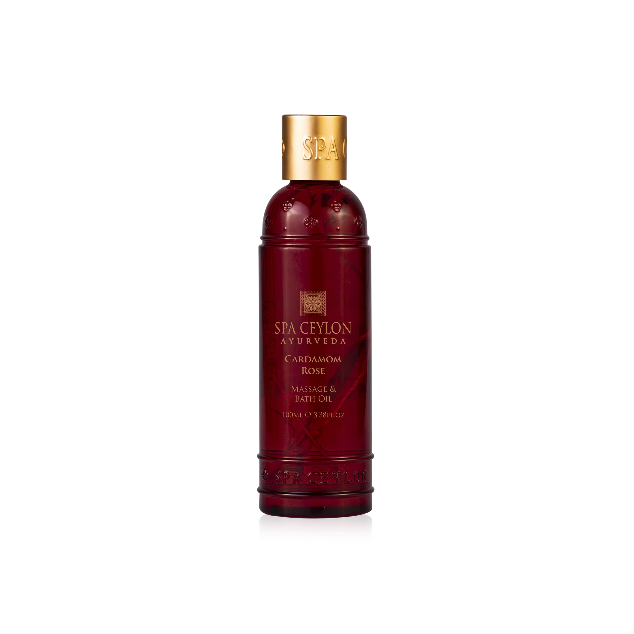 Spa Ceylon Cardamom Rose Massage & Bath Oil - 100% Natural Relaxing Body Oil for Aromatherapy, Massage Therapy & Spa Treatments | Soothing Skin Care for Stress Relief & Muscle Relaxation | Perfect for Home Spa, Couples Massage & Self-Care Rituals