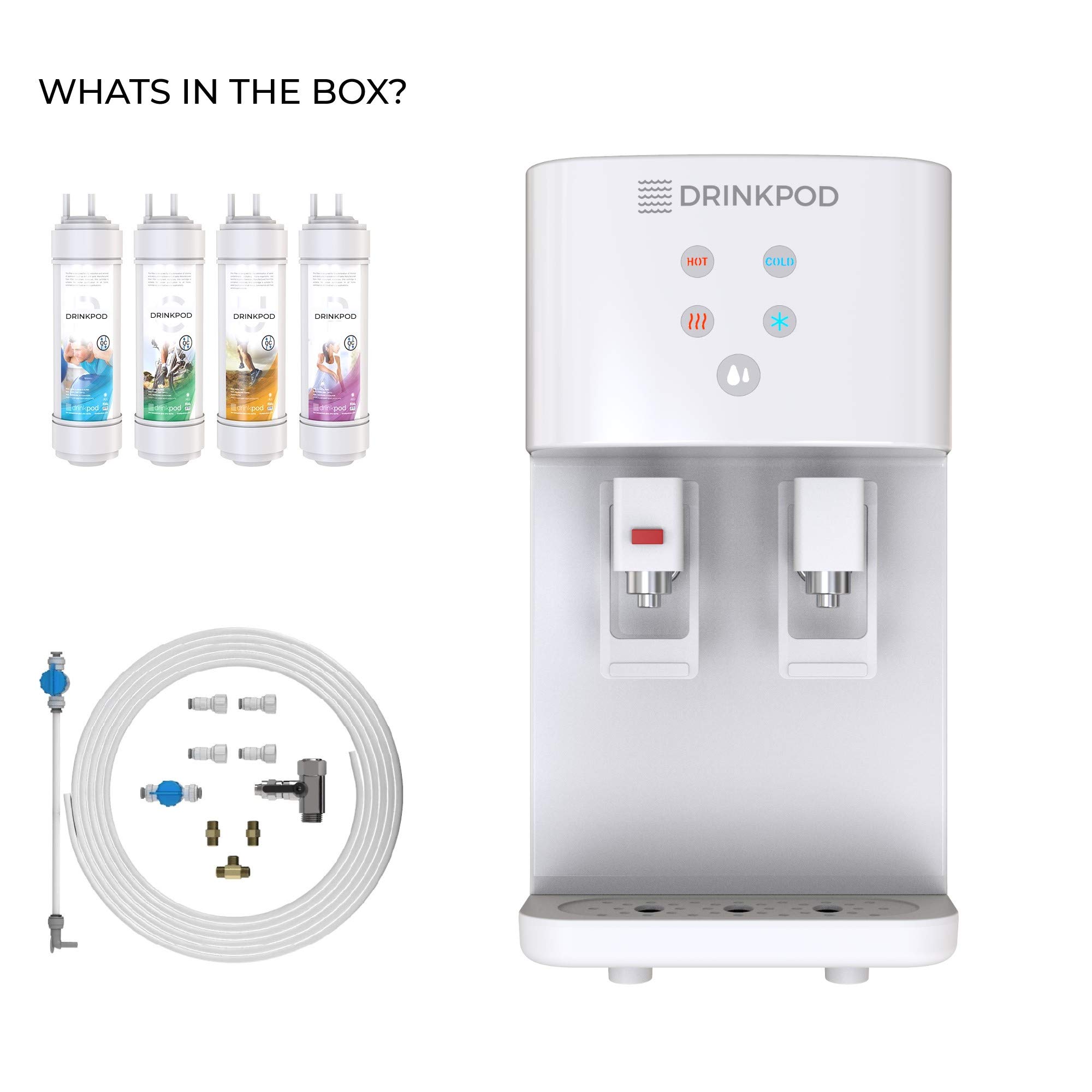 Countertop Bottleless Water Cooler with Hot & Cold Modes - Energy Efficient Water Dispenser for Office & Home Use | Perfect for Kitchens, Break Rooms & Workspaces