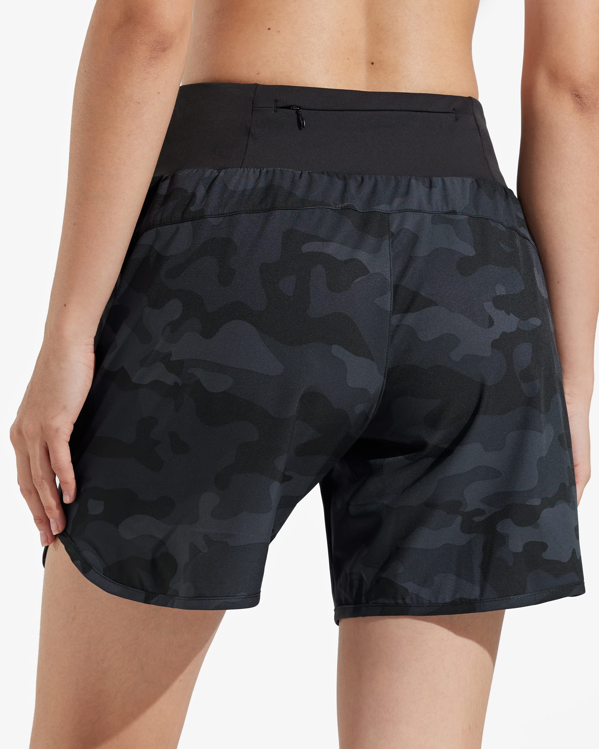 Libin Women's 5-Inch Athletic Running Shorts with Liner - Quick Dry Workout Gym Shorts for Running, Yoga & Lounge - Moisture Wicking & Zipper Pockets for Sports & Active Lifestyle