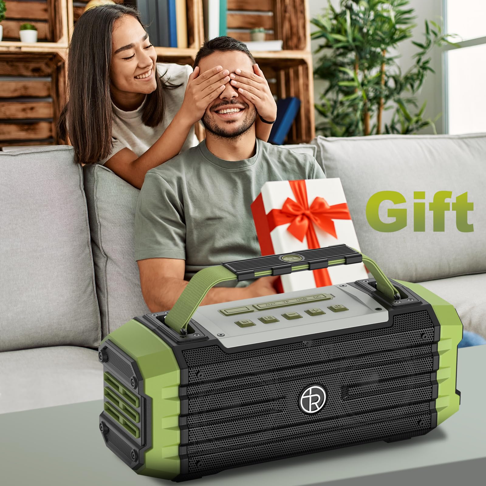 120W Portable Bluetooth Speaker with Deep Bass & TWS Pairing - 80W Wireless Hi-Fi Loudspeaker, IPX6 Waterproof, DSP Enhanced Sound - Perfect for Outdoor Camping, Beach Parties, Travel & Home Use