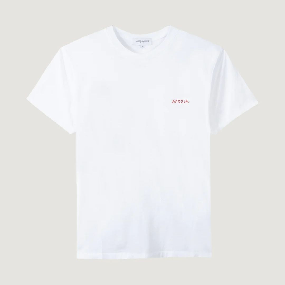 Amour Popincourt Women's White T-Shirt - Soft Cotton Casual Tee for Everyday Wear, Workout & Lounge