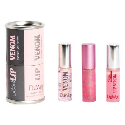 DuWop Cosmetics Lip Venom Trio Set - 3 Plumping Lip Glosses for Fuller Lips | Perfect for Date Night, Parties & Everyday Wear
