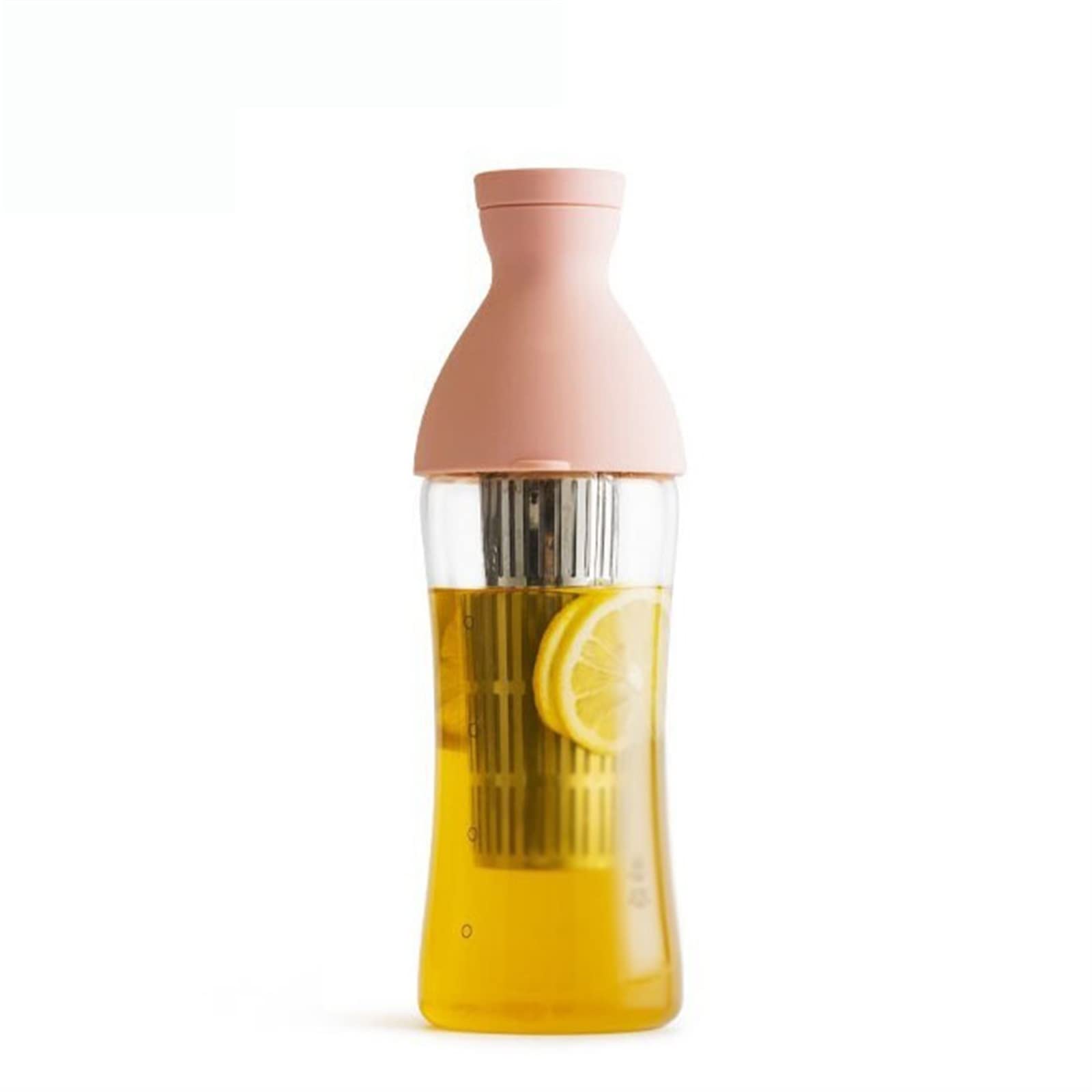 FUUIE 750ml Glass Cold Brew Coffee Maker with Filter - Iced Tea & Coffee Pot for Cold Extraction, Perfect for Ground Coffee & Loose Leaf Tea - Ideal for Home, Office & Outdoor Use (Pink)