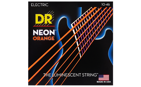 DR Hi Def Neon Orange 9-42 Electric Guitar Strings - Bright & Durable for Rock, Metal & Stage Performances