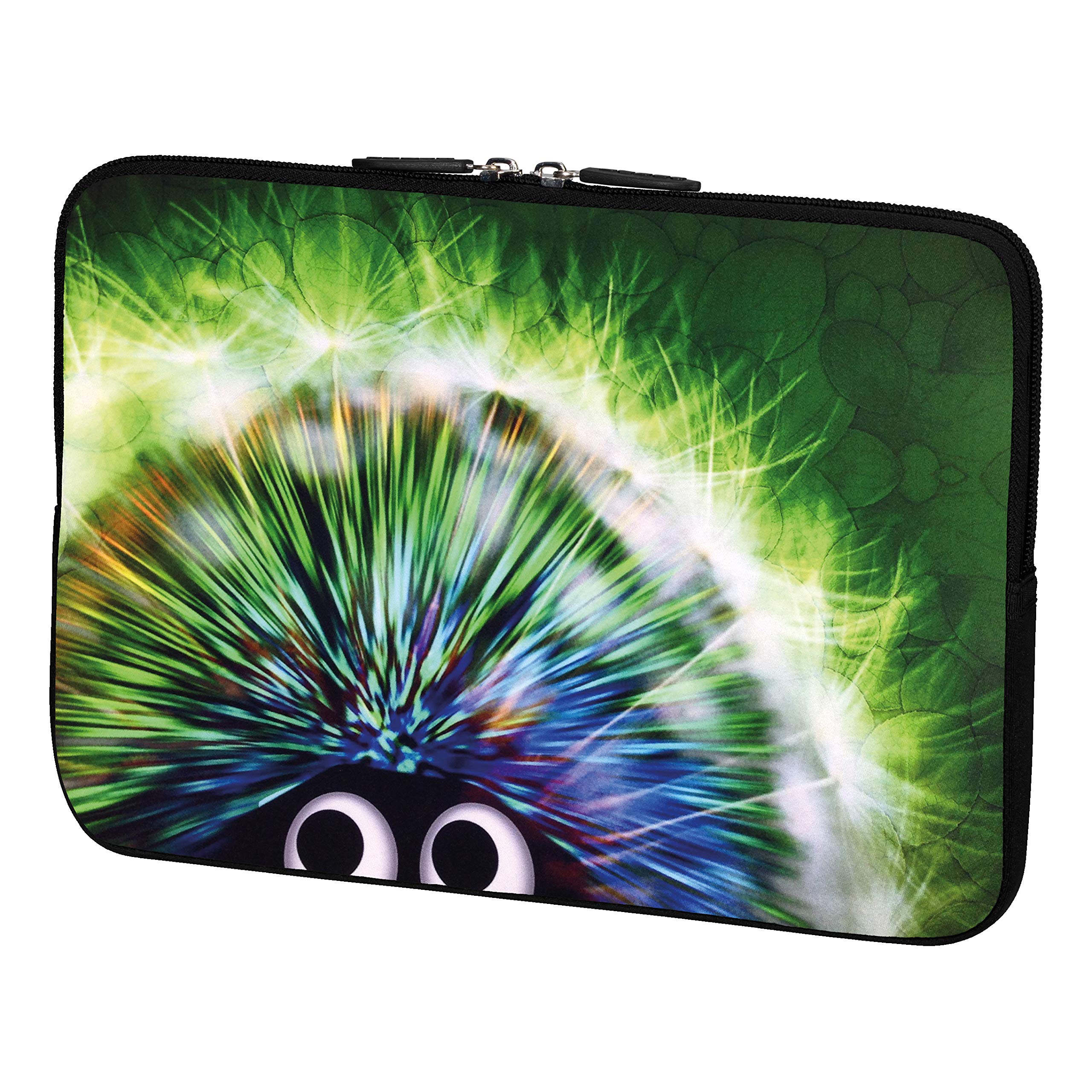 Stylish Green Hedgehog Hard Case Laptop Bag for 13.3 Inch Laptops (Vertical) - Includes Mouse & Mouse Pad | Perfect for Work, Travel & School