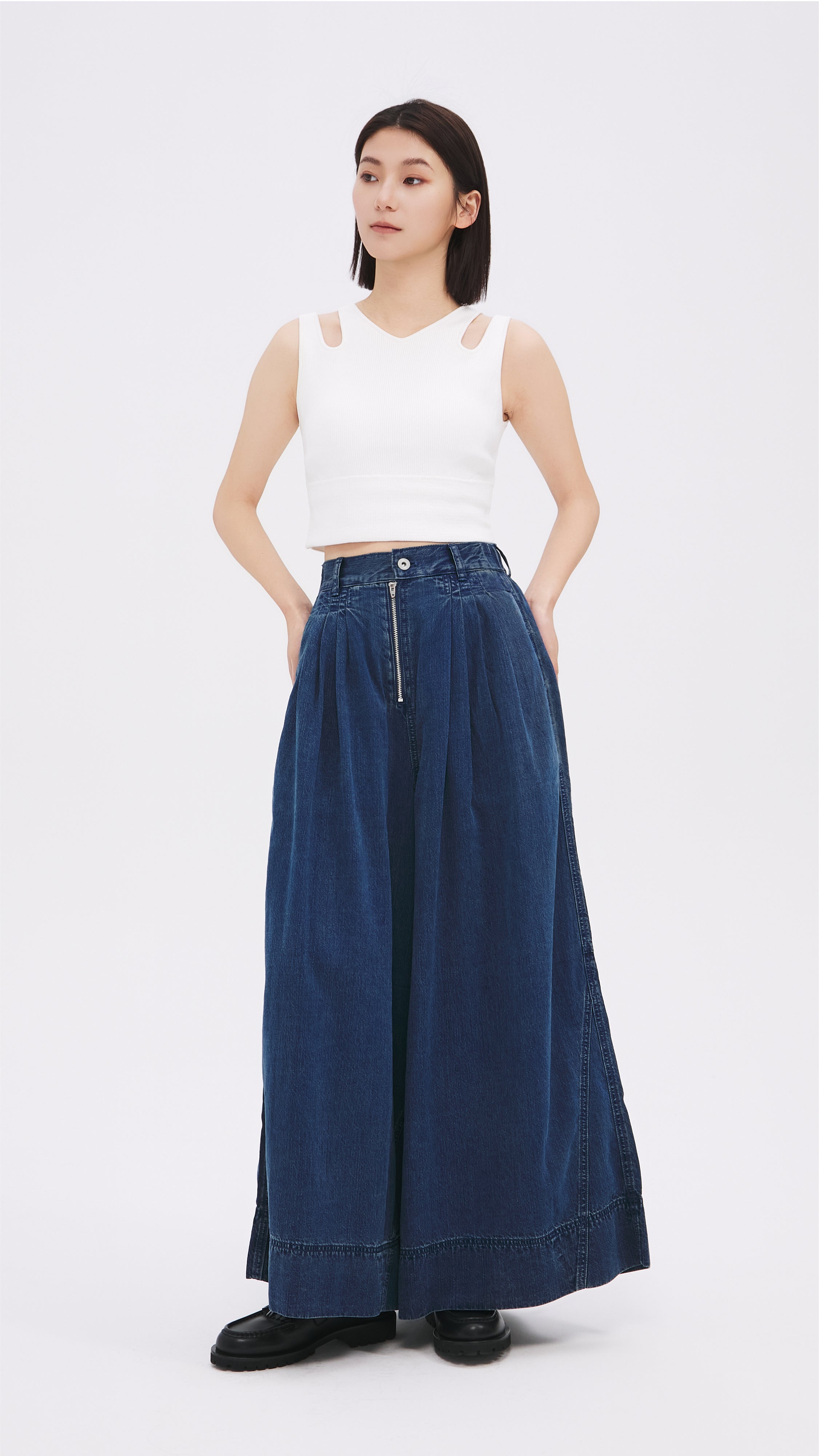 Best Women's Wide Leg Jeans - High Waist Comfort Stretch Denim Pants for Casual & Office Wear | Trendy Plus Size Options Available