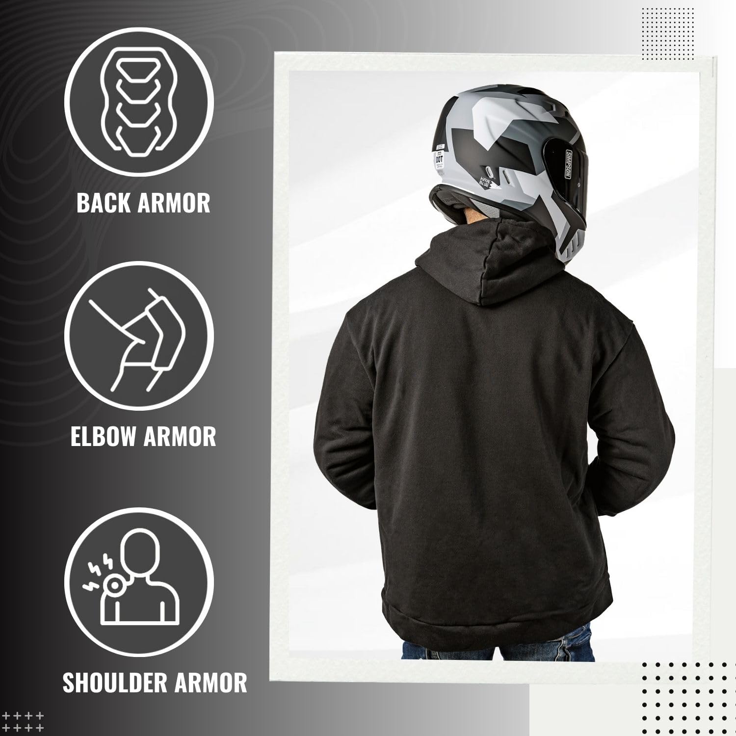 Aramid Lined Motorcycle Protective Hoodie with Removable CE Armor - Reinforced Stitching & Zippered Kangaroo Pocket - NBT Clothing | Riding Gear for Urban Commuters & Adventure Bikers
