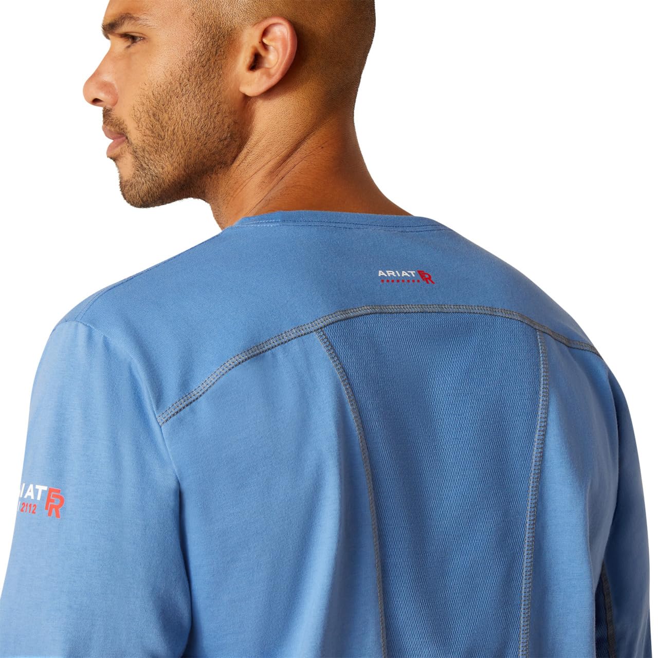 ARIAT Men's FR (Flame Resistant) Crew Neck T-Shirt - Comfortable Workwear for Construction, Oilfield & Outdoor Jobs