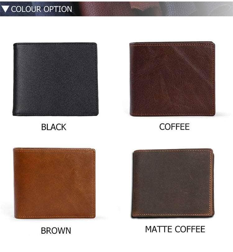 RFID Blocking Leather Wallet for Men - Anti-Theft Trifold Wallet with Credit Card Slots - Perfect for Travel, Business & Everyday Use