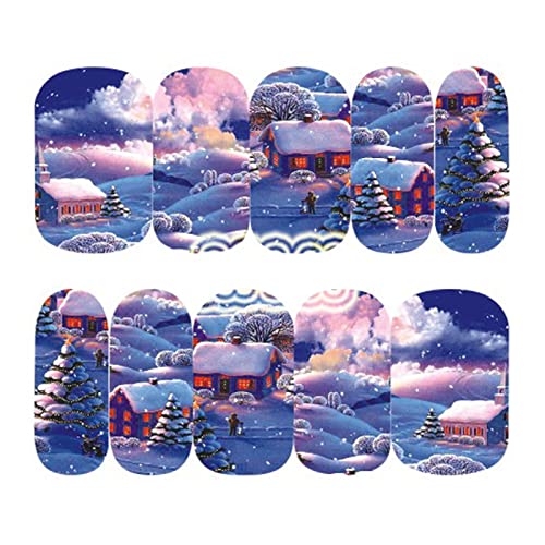 Christmas Nail Stickers for Women - Self-Adhesive Holiday Nail Art Wraps, Easy to Apply Xmas Nail Decals & Accessories for Parties, Gifts & Festive Nail Designs