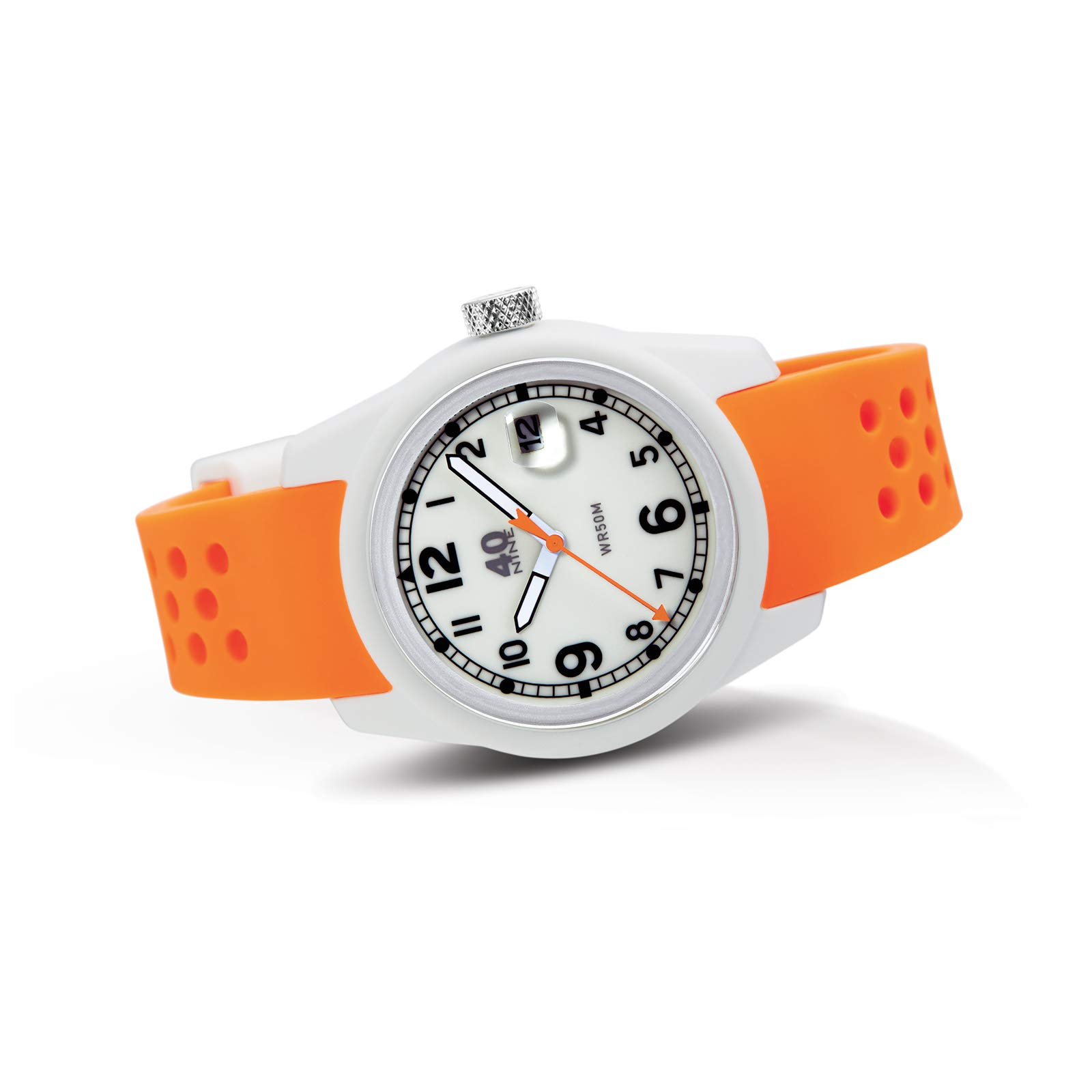 40N7.2LOR 40Nine Ladies 35mm Spartan Watch with Orange Strap - Stylish Women's Sports Watch for Outdoor Activities, Running & Fitness