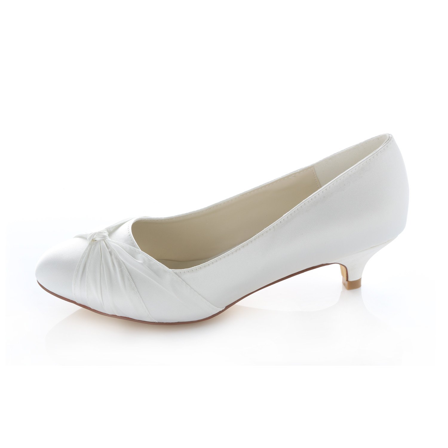 Emily Bridal Lace Mother Shoes - Comfortable Round Toe Wedding Shoes for Bride & Mother of the Bride | Perfect for Weddings, Receptions & Formal Occasions