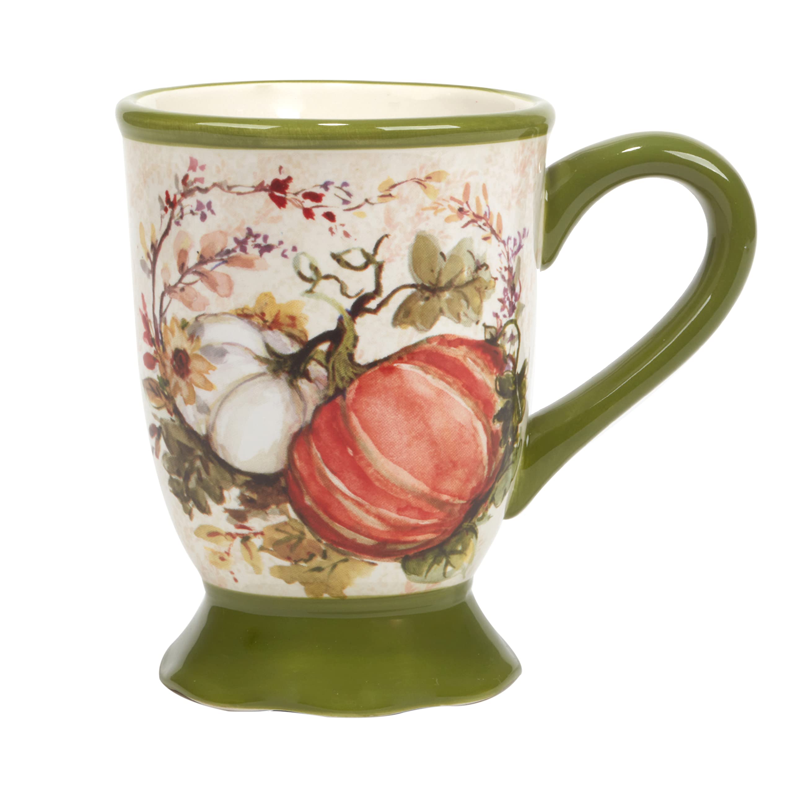 Certified International Harvest Morning 16 oz. Coffee Mugs, Set of 4 - Perfect for Breakfast, Tea, or Hot Cocoa at Home or Office