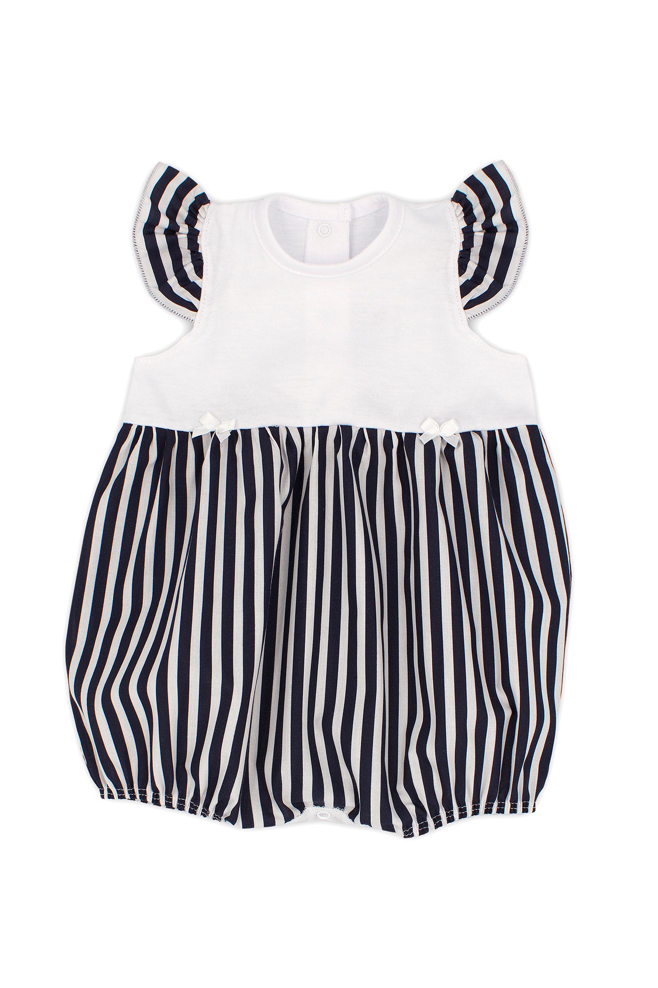 Magdalena Black Striped Romper Jumpsuit for Women - Stylish Summer Outfit for Beach, Party & Casual Wear