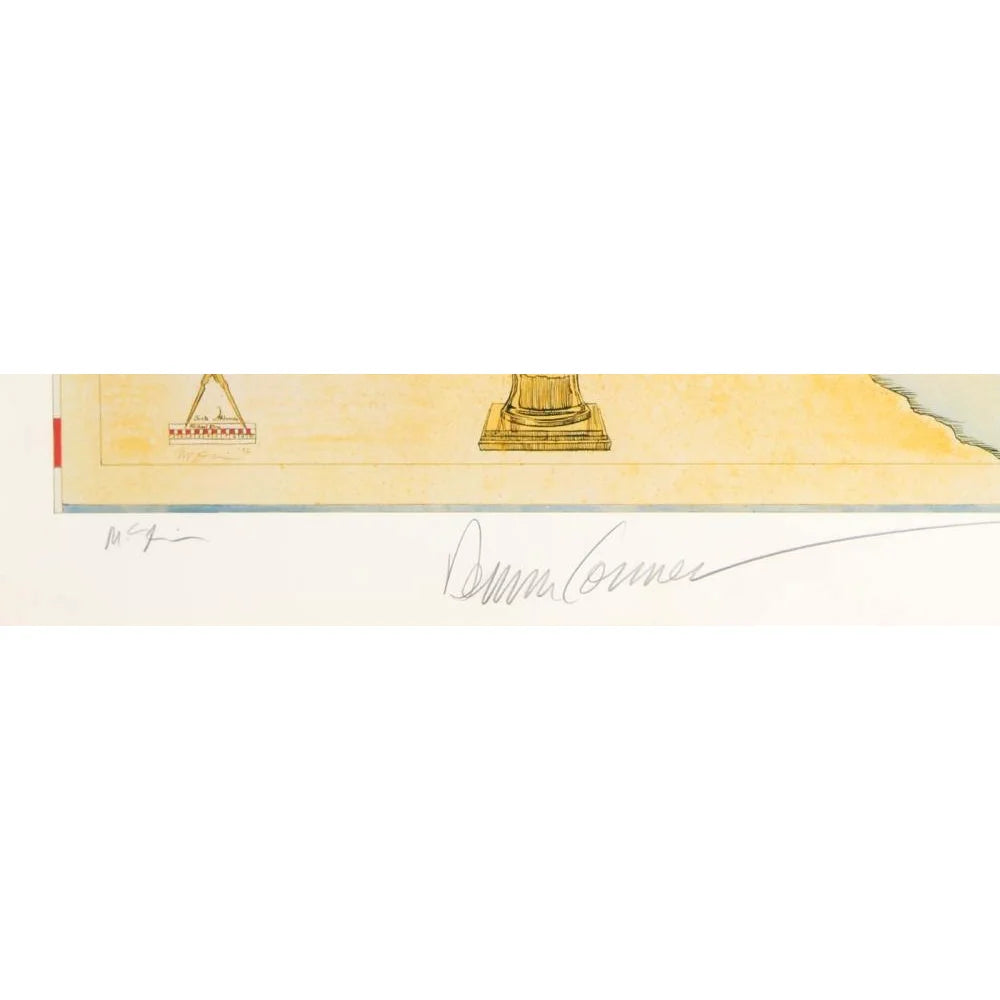 Dennis Conner Signed America's Cup Lithograph Photo - Limited Edition #D/500 with JSA COA - Perfect for Sailing Enthusiasts, Sports Memorabilia Collectors, and Home/Office Decor